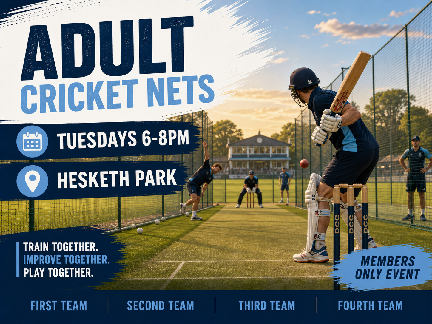 Dartford Cricket Club Adult Cricket Nets poster