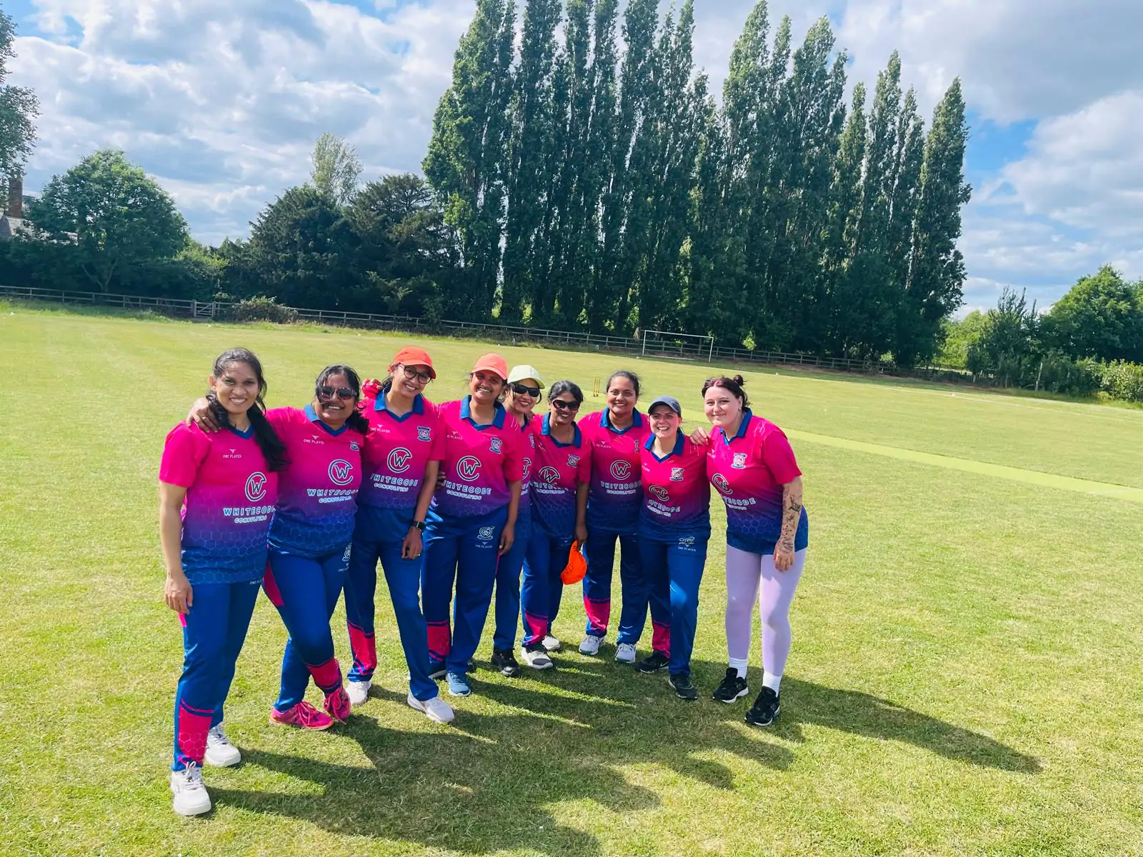 Cricket players at Hesketh Park in summer
