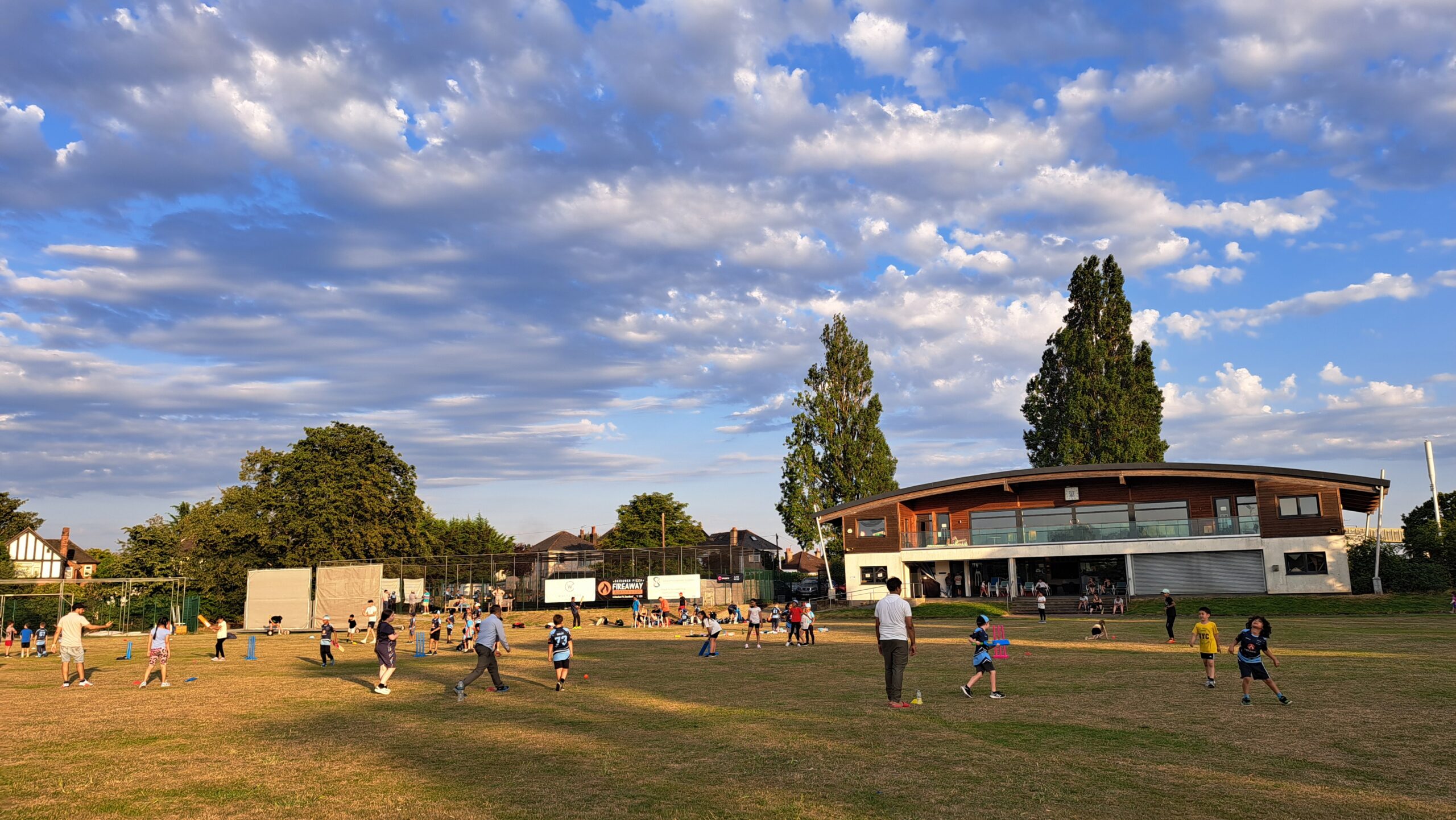 Junior outdoor cricket training at Dartford Cricket Club